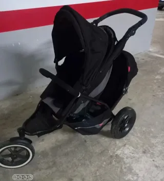 Carro Gemelar Phil&Teds Negro