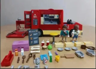 Playmobil Camión Comida Food Truck Figuras Accesor