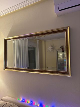 Espejo Madera Dorado Marco