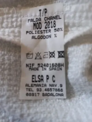 Traje Chanel Falda y Chaqueta Talla S