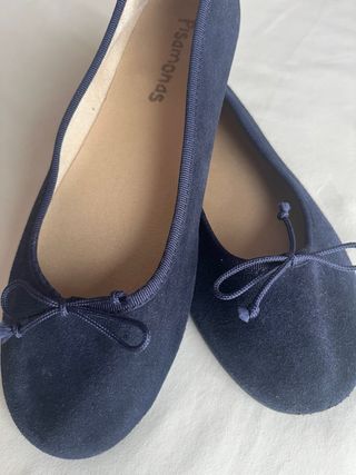 Manoletinas Piamonas Azul Marino T.39.