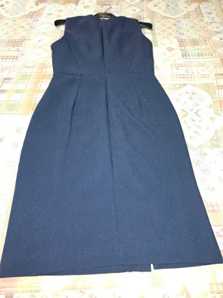 Vestido azul marino sin mangas mujer