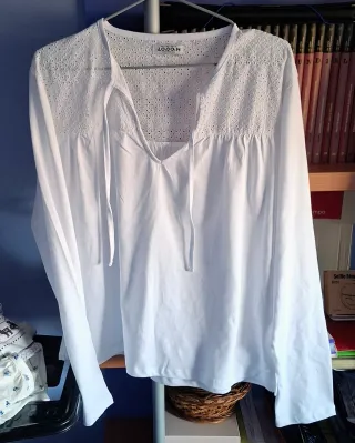 Camicia Perforata Donna Losan Bianca