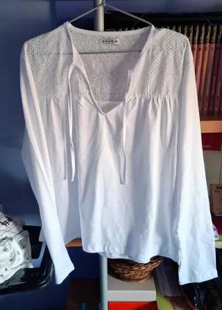 Camicia Perforata Donna Losan Bianca