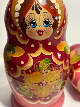 Matrioska bambola legno 18 cm 5 pezzi