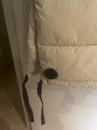 Chaleco largo acolchado beige talla única