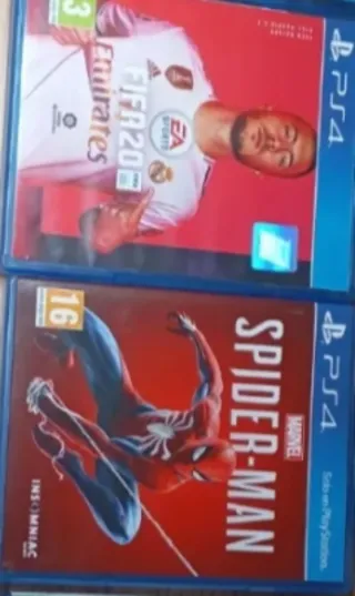 FIFA 20 y spiderman PS4 (PlayStation 4)