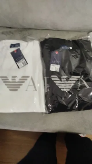 Armani Sudadera Blanca y Negra de la M a la XXL