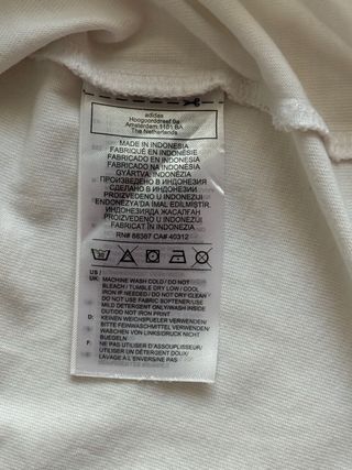 Camiseta Adidas blanca con logo coral mujer S