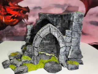 Escenario Ruinas Castillo 28mm D&D Warhammer