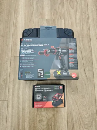 Taladro Parkside Performance + Batería + Cargador
