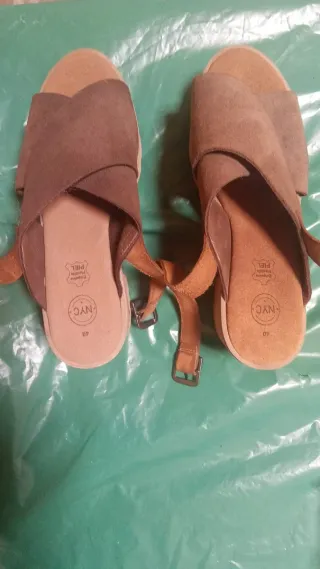 Sandalias Negras Cuña