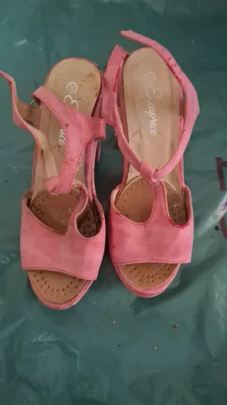 Sandalias Negras Cuña