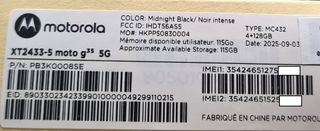 Motorola Moto g35 5G 128GB Negro Nuevo