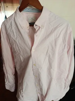 Camisa Oxford Easy Wear Rosa Talla L