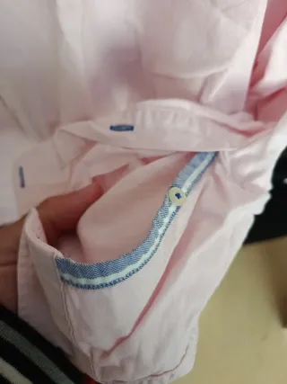 Camisa Oxford Easy Wear Rosa Talla L