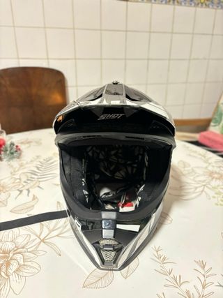 Casco moto niño SHOT Negro/Blanco