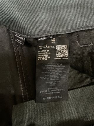 Pantalón cargo de  hombre de G-Star Raw (W30/L34)