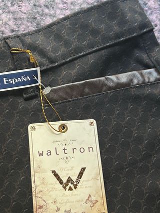 Pantalón Waltron Talla 40 Negro Estampado