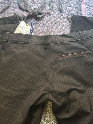 Pantalón Waltron Talla 40 Negro Estampado