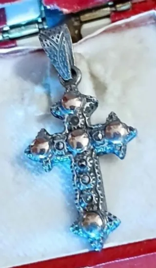 Cruz centenária Prata e Ouro Século XVIII(18)