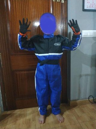 Mono infantil moto/quad azul y negro