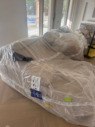 Sofá Micadoni 7 plazas terciopelo verde