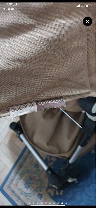 Cochecito de bebé color beige