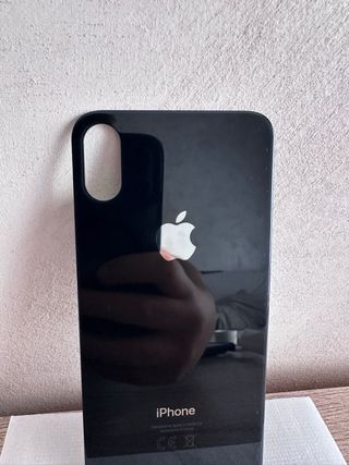 Cristal Trasero iPhone X Negro