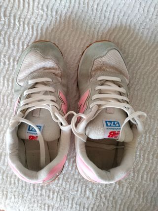 Zapatillas New Balance Gris y Rosa Talla 40