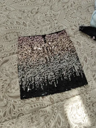 Falda corta lentejuelas degradado