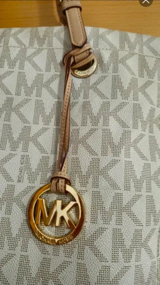 Bolso Michael Kors Beige y Dorado