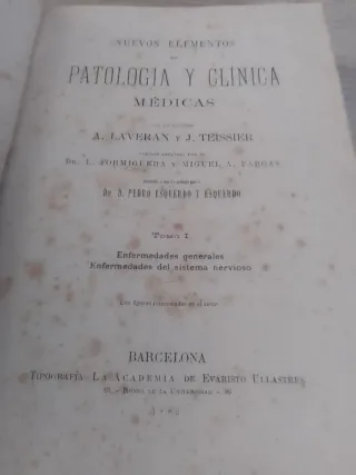 LIBRO ANTIGUO MEDICINA 1881 EN DOS TOMOS