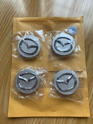 4 embellecedores Mazda para ruedas, 56 mm