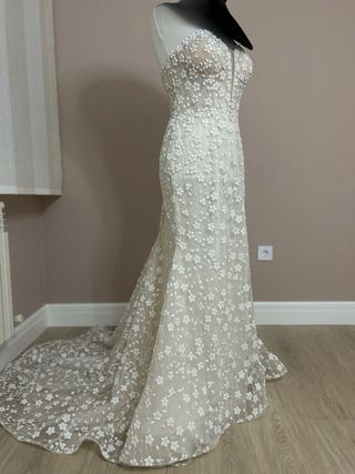 Vestido de Novia Pronovias Beige/Blanco