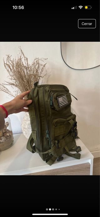 mochila militar verde