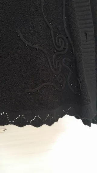 Mantella lana acrilico nera