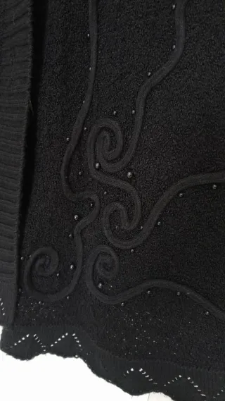 Mantella lana acrilico nera