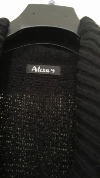 Mantella lana acrilico nera