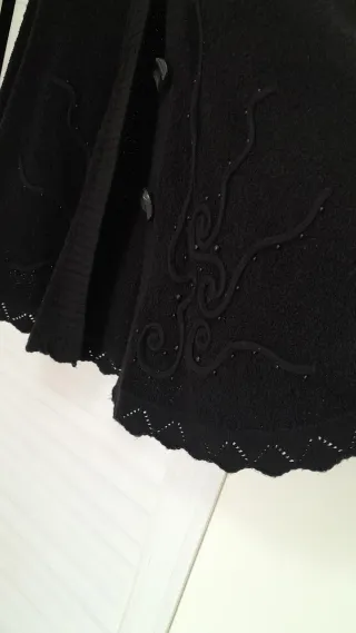 Mantella lana acrilico nera