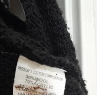 Mantella lana acrilico nera