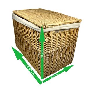 Baúl Mimbre XL con Forro Tela Artesanía Parras