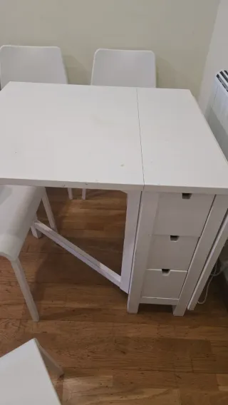 Mesa extensible blanca Ikea