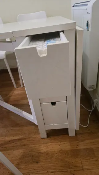 Mesa extensible blanca Ikea