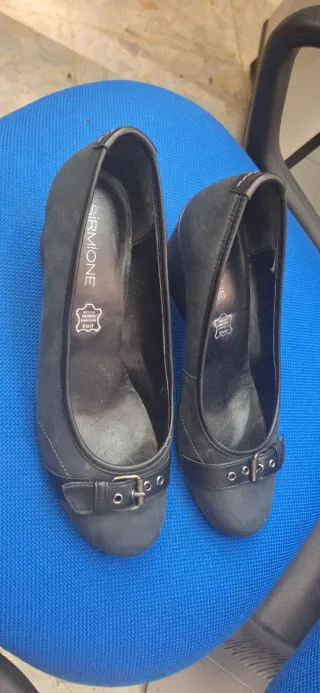 Zapatos de cuña negros para mujer