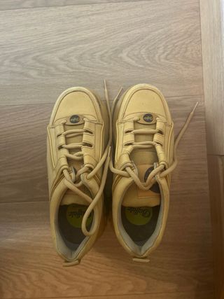 Zapatillas Buffalo plataforma color marrón/amarill