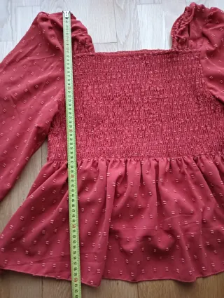 Blusa Talla 46(1XL) lunares manga abullonada mujer