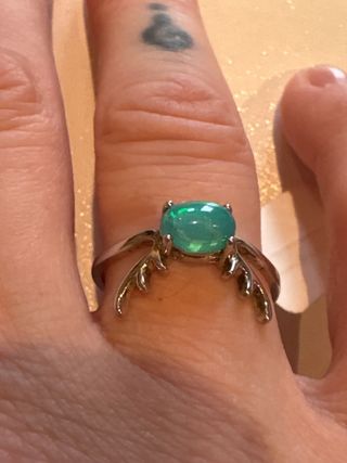 Anillo Plata y Ópalo Turquesa