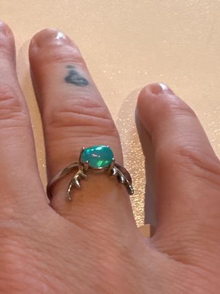 Anillo Plata y Ópalo Turquesa