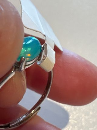 Anillo Plata y Ópalo Turquesa